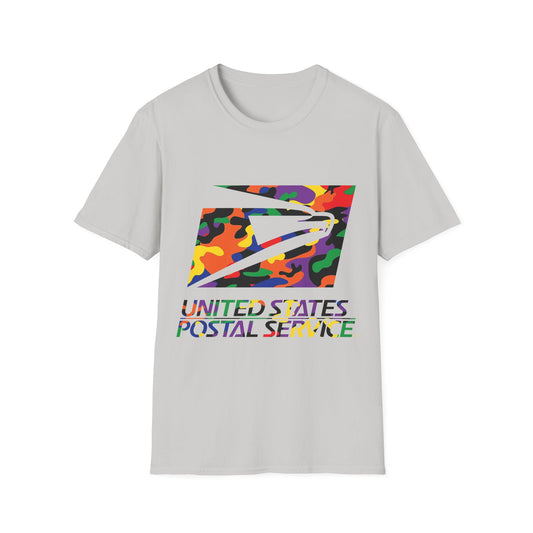 Postal Worker USPS 'PRIDE' Camo Unisex Softstyle T-Shirt
