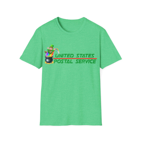 Postal Worker USPS Leprechaun Unisex Softstyle T-Shirt
