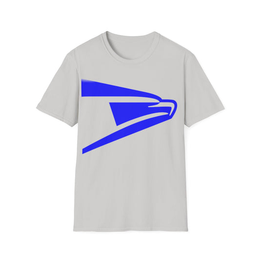 Postal Worker USPS 'Big Eagle' BLUE Unisex Softstyle T-Shirt