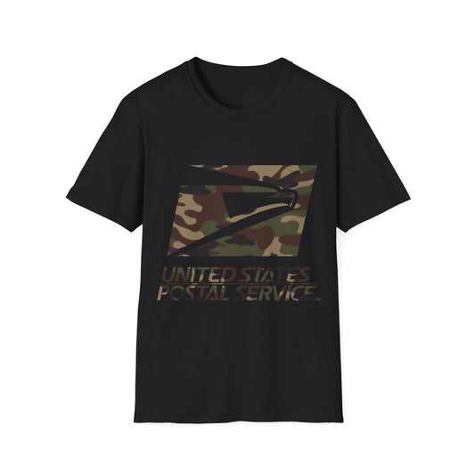 Postal Worker USPS Green Camo Unisex Softstyle T-Shirt