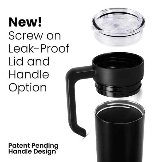 Laser Engraved Personalized 20oz Tumbler With Handle, Lid, & Straw