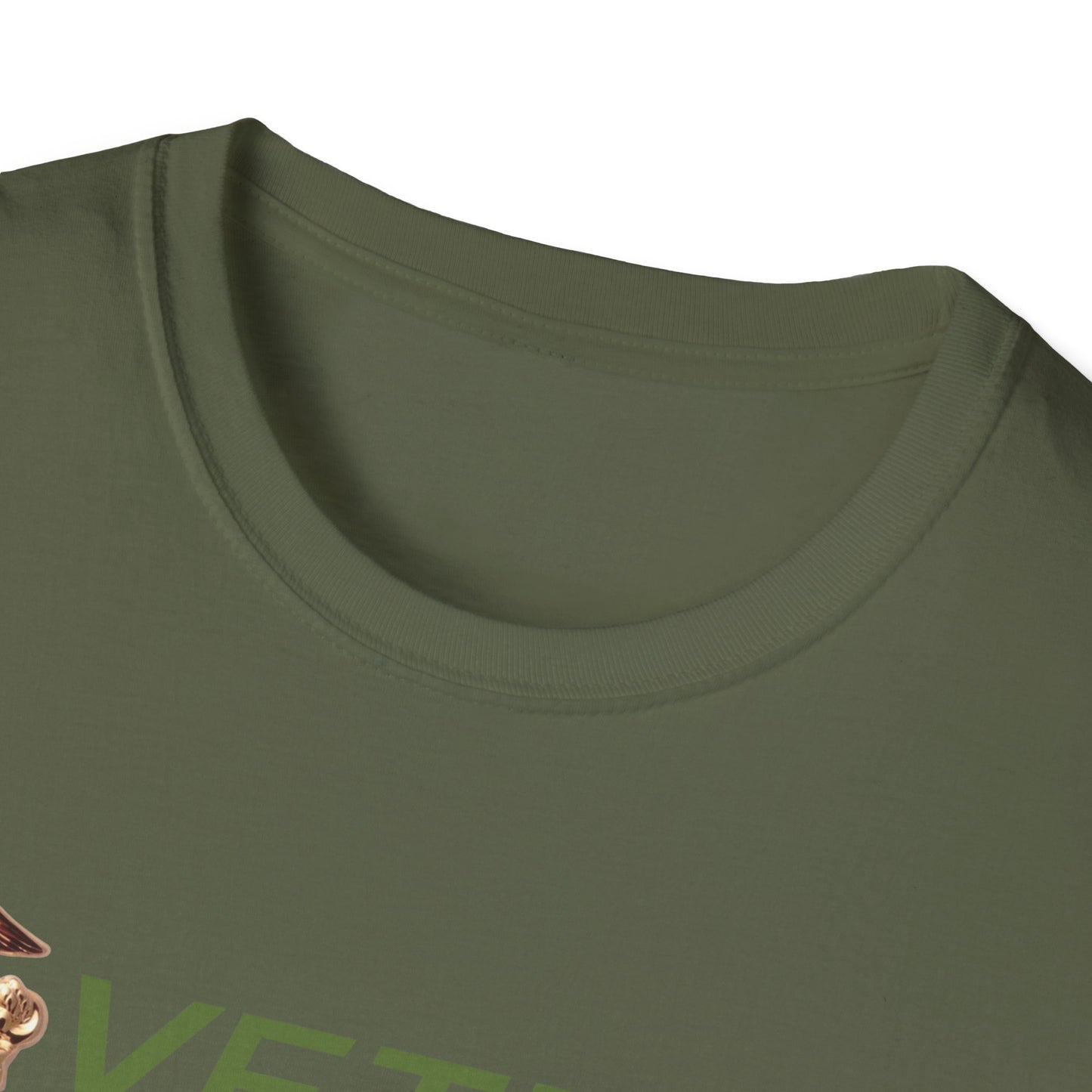 Postal Worker USPS Marine Coprs Vet Olive Green Unisex Softstyle T-Shirt