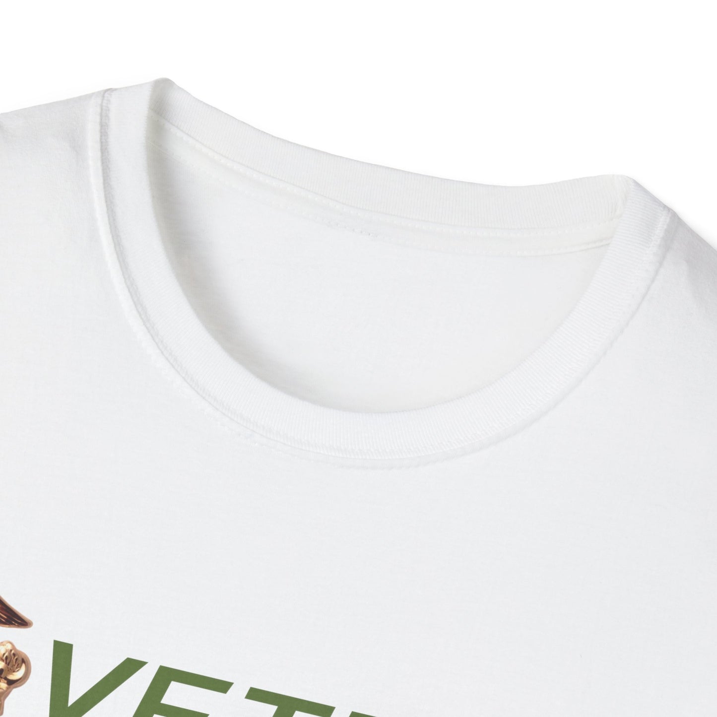 Postal Worker USPS Marine Coprs Vet Olive Green Unisex Softstyle T-Shirt