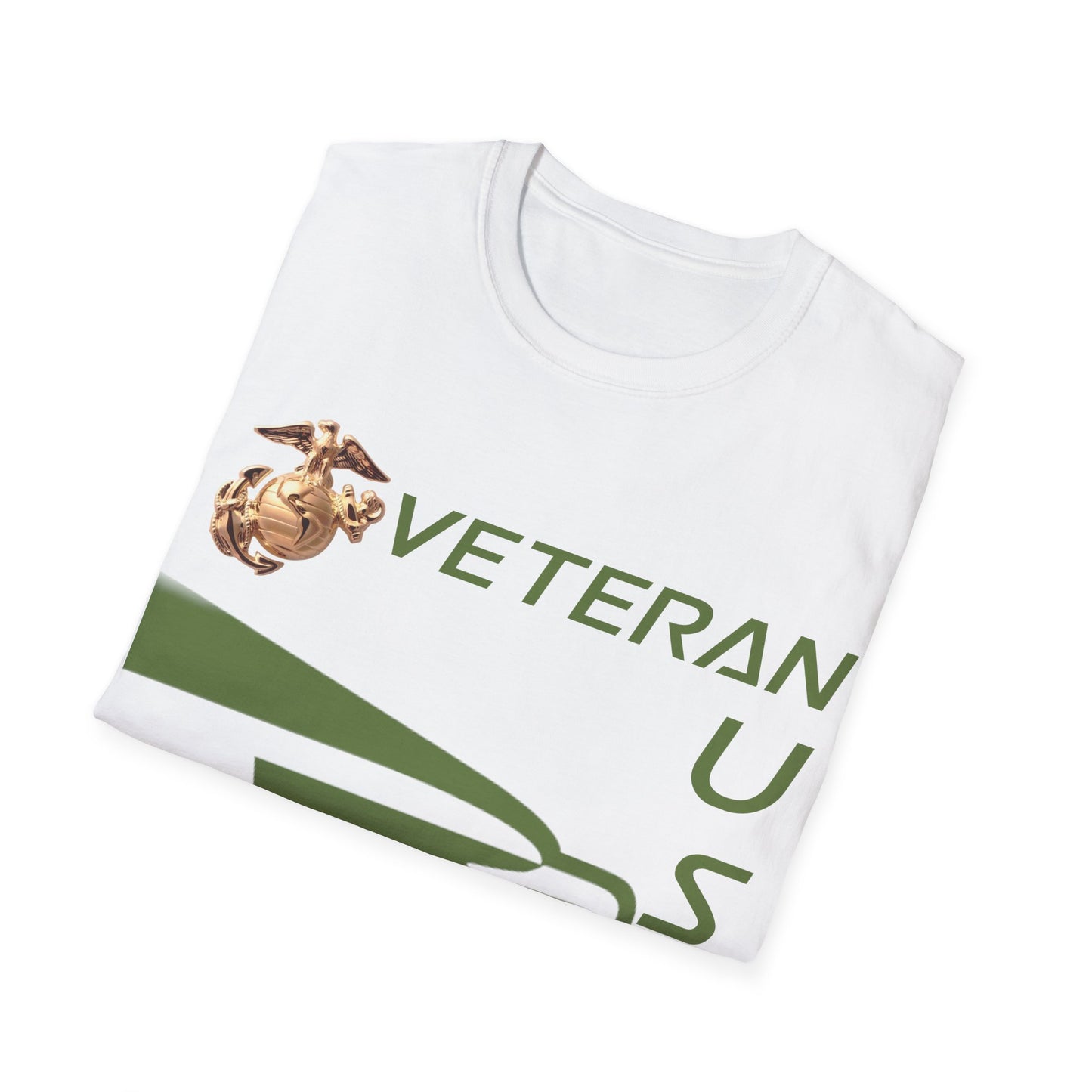 Postal Worker USPS Marine Coprs Vet Olive Green Unisex Softstyle T-Shirt
