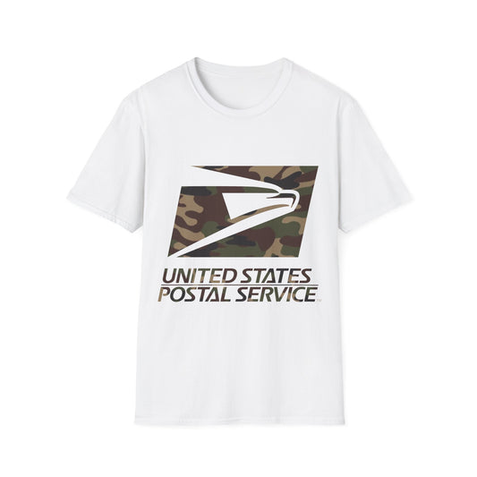 Postal Worker USPS Green Camo Unisex Softstyle T-Shirt