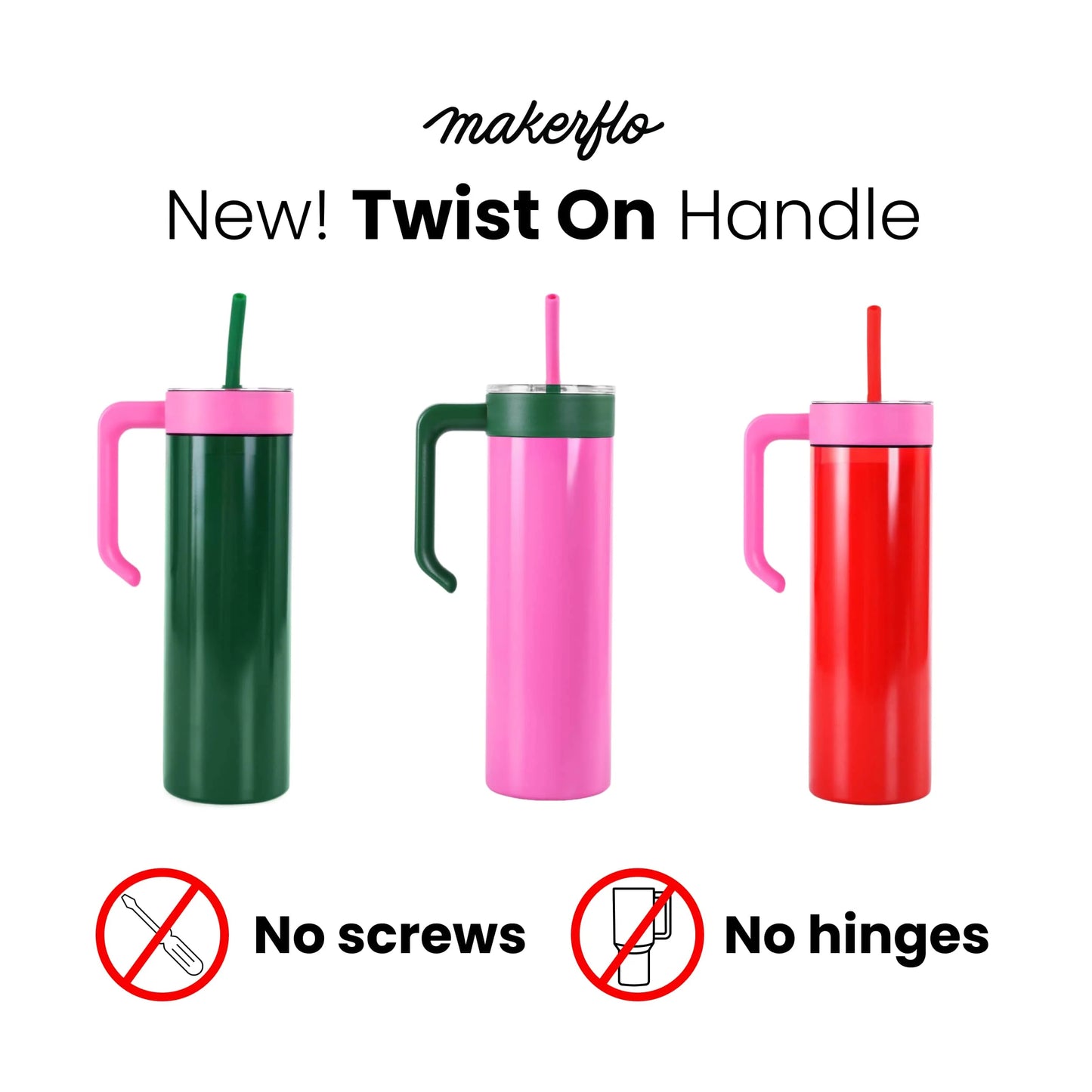 Laser Engraved Personalized 20oz Tumbler With Handle, Lid, & Straw