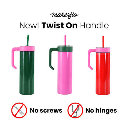 Laser Engraved Personalized 20oz Tumbler With Handle, Lid, & Straw