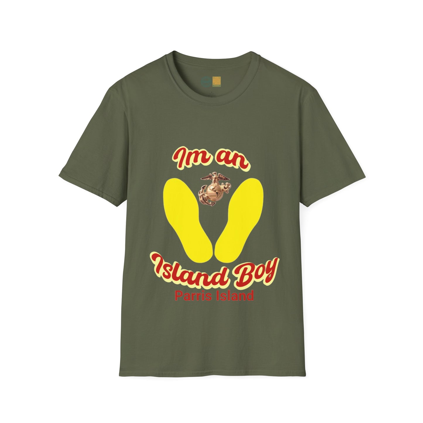 (Military Collection) Marine Corps Humor and funny collection 'Island Boy' Unisex Softstyle T-Shirt