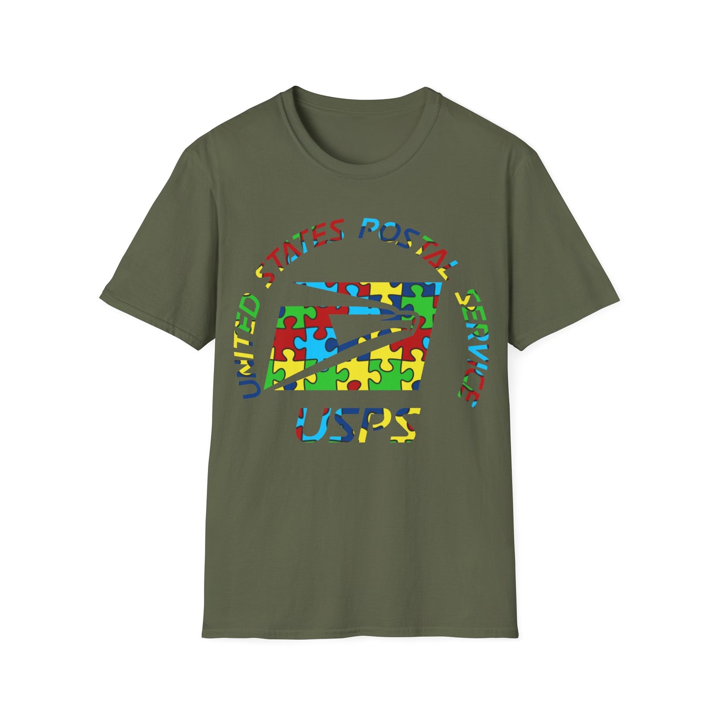 Postal Worker Softstyle T-Shirt Autism Awareness V2