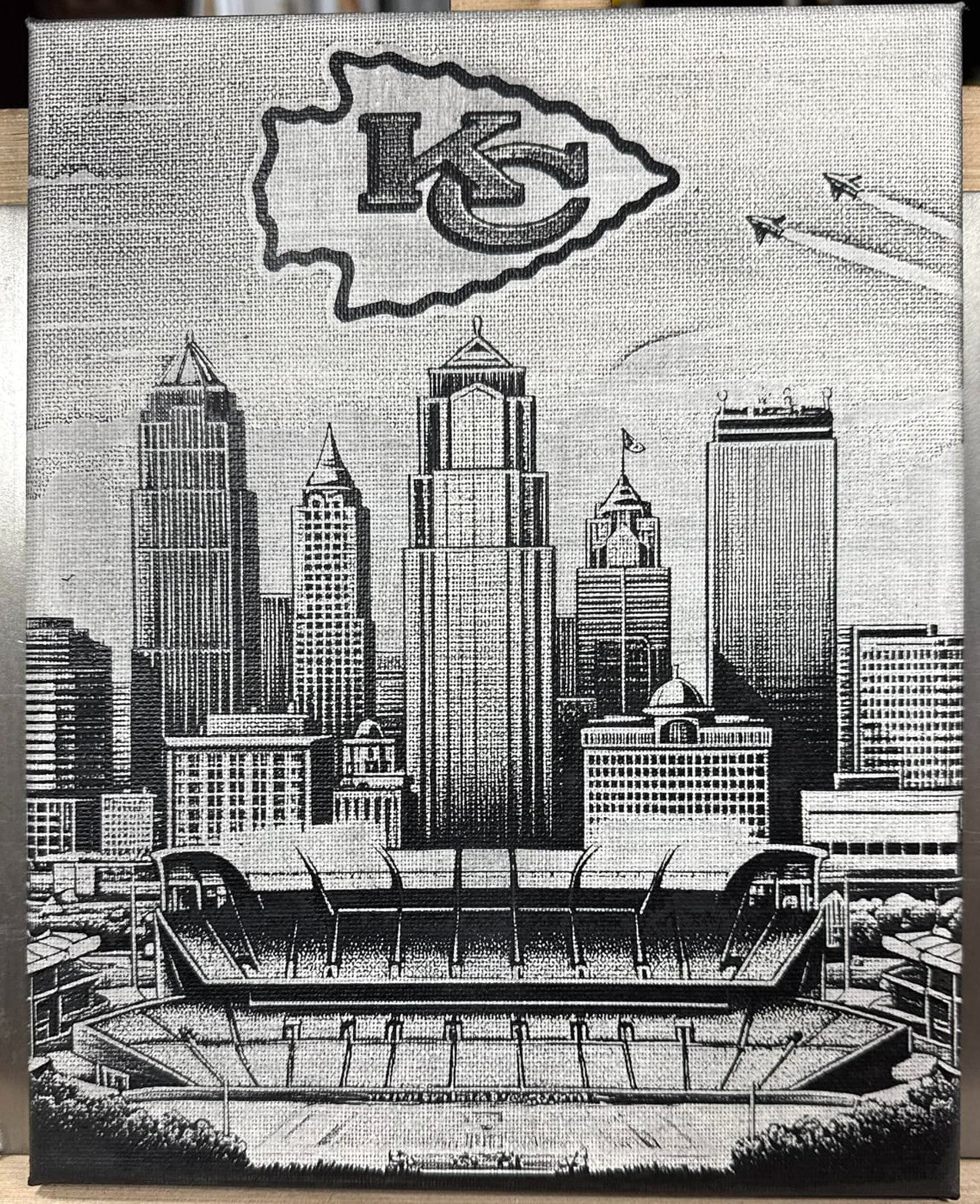 11"x14" Laser Engraved Cloth Canvas Wall Art