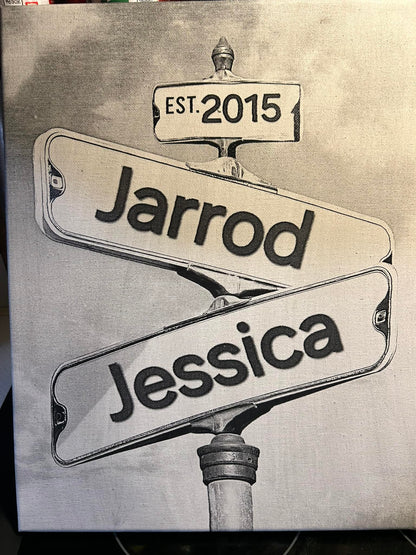 11"x14" Laser Engraved Cloth Canvas Wall Art