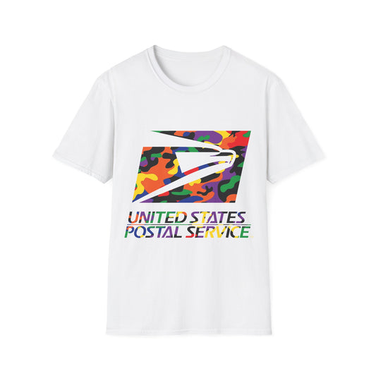 Postal Worker USPS 'PRIDE' Camo Unisex Softstyle T-Shirt