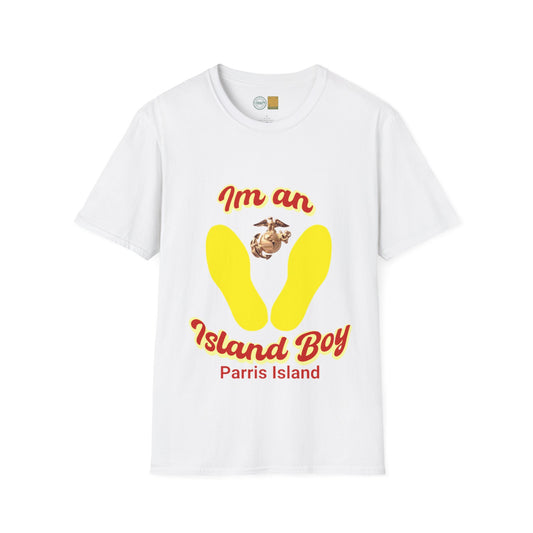 (Military Collection) Marine Corps Humor and funny collection 'Island Boy' Unisex Softstyle T-Shirt