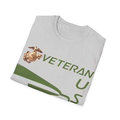 Postal Worker USPS Marine Coprs Vet Olive Green Unisex Softstyle T-Shirt