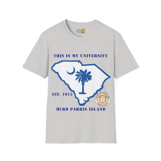 (Military Collection) Marine Corps Humor and funny collection 'My University' Unisex Softstyle T-Shirt