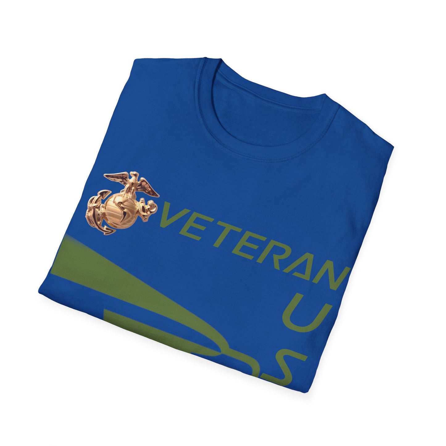 Postal Worker USPS Marine Coprs Vet Olive Green Unisex Softstyle T-Shirt