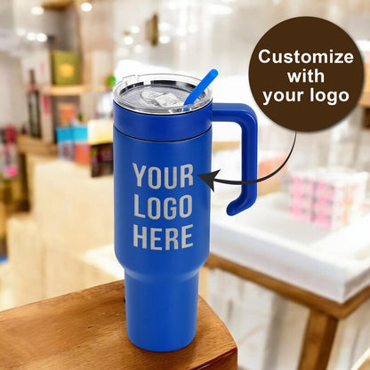 Laser Engraved Personalized 30oz/40oz Tumbler With Handle Lid & Straw