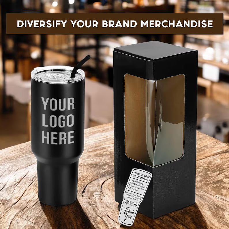 Laser Engraved Personalized 30oz/40oz Tumbler With Handle Lid & Straw