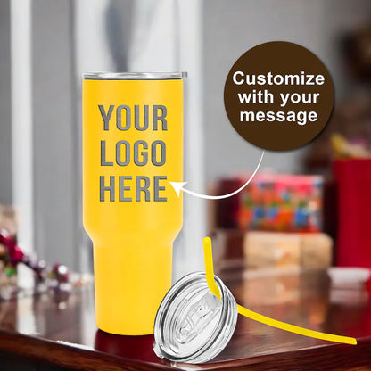 Laser Engraved Personalized 30oz/40oz Tumbler With Handle Lid & Straw